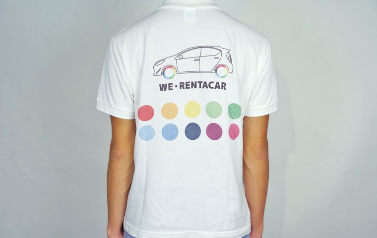 WE・RENTACARのスタッフポロを作成しました